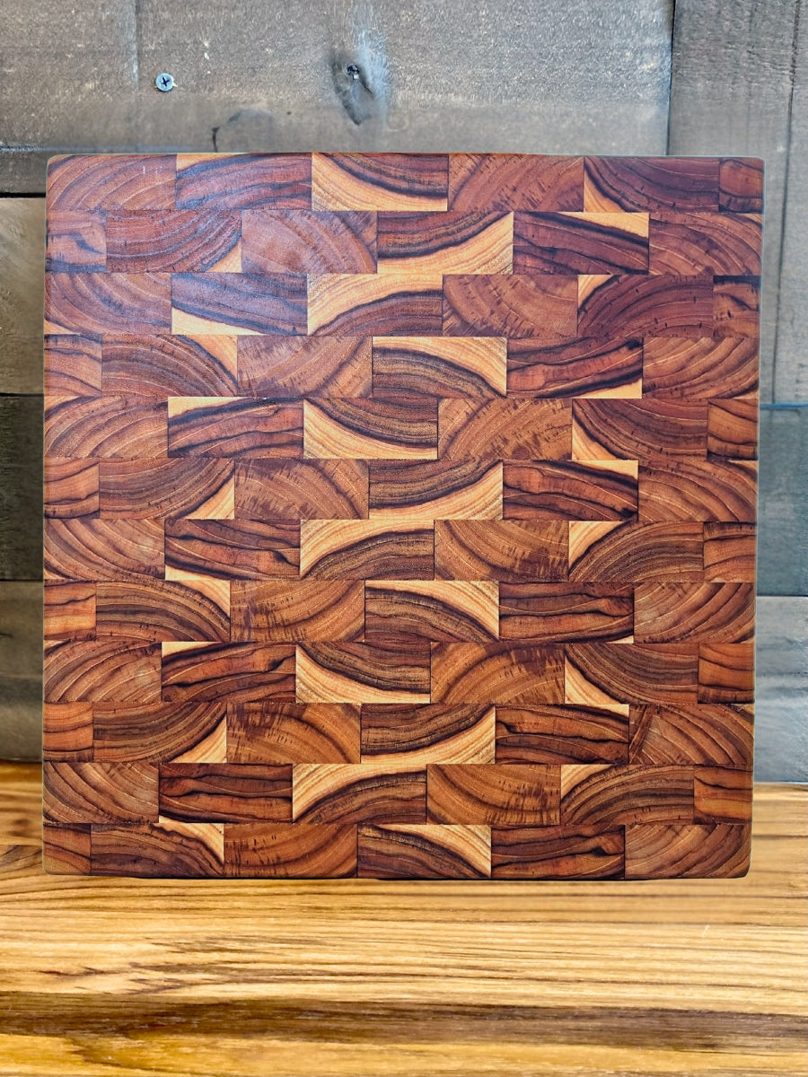 teak end grain butcher block cutting board