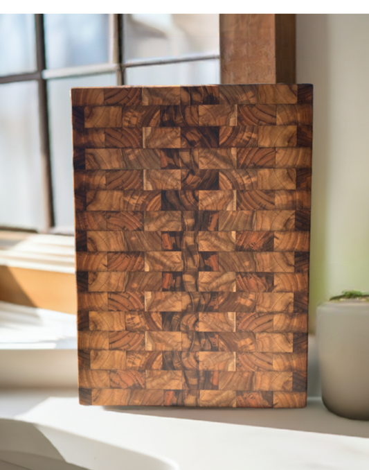 Teak End-Grain Butcher Block Cutting Board