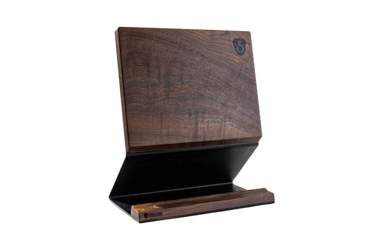 STEELPORT Knife Block with knives, angled view