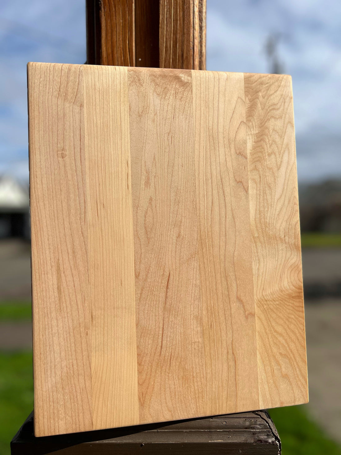 Hard maple cutting board, ready for engraving