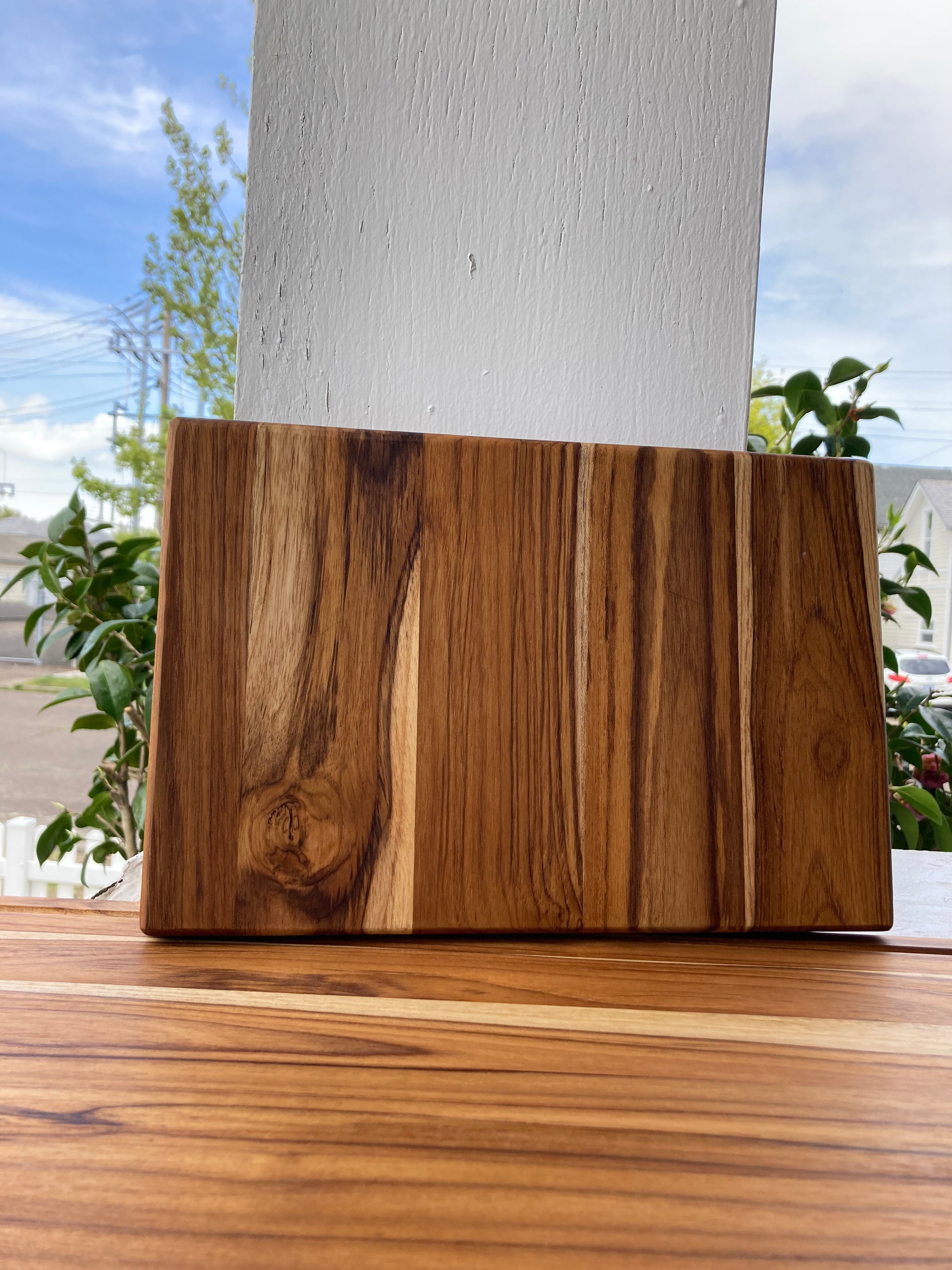 teak cutting boards, artisan wood cutting boards, handmade cutting boards oregon, 18"x12" teak cutting board, 12" teak cutting board