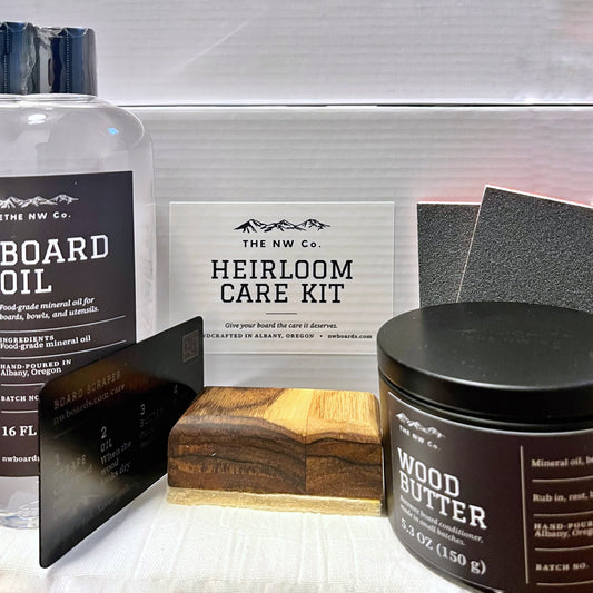 The Heirloom Care Kit: Cutting Board Oil, Wood Butter & Applicator