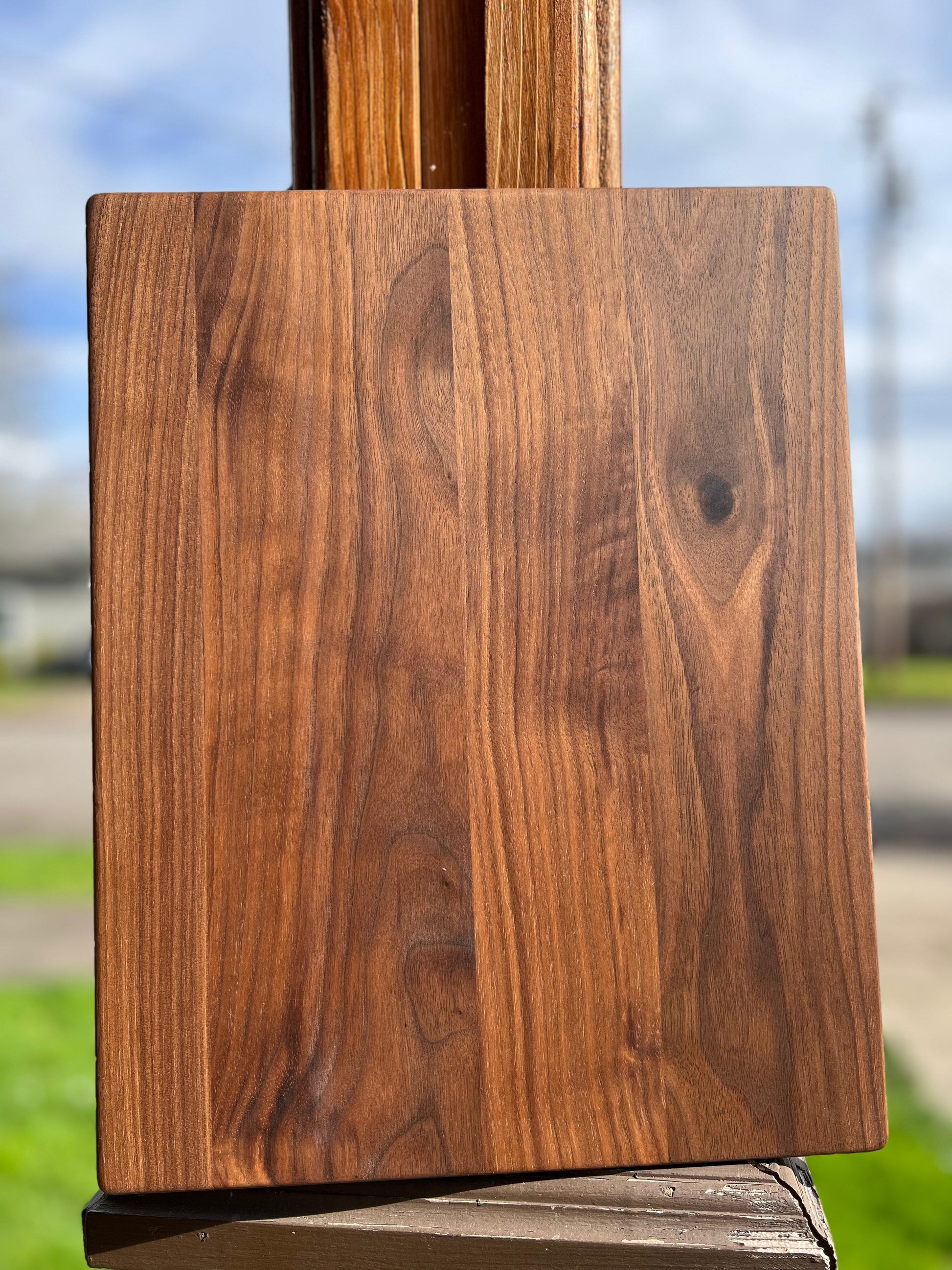 Personalized Walnut and Maple Cutting Board engraved