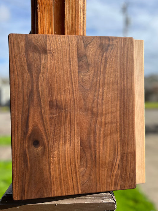 Personalized Walnut and Maple Cutting Board