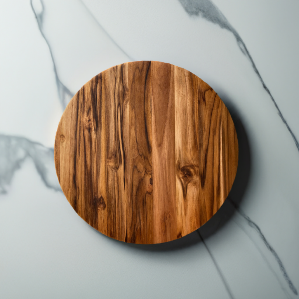 15" Teak Round Cutting Board