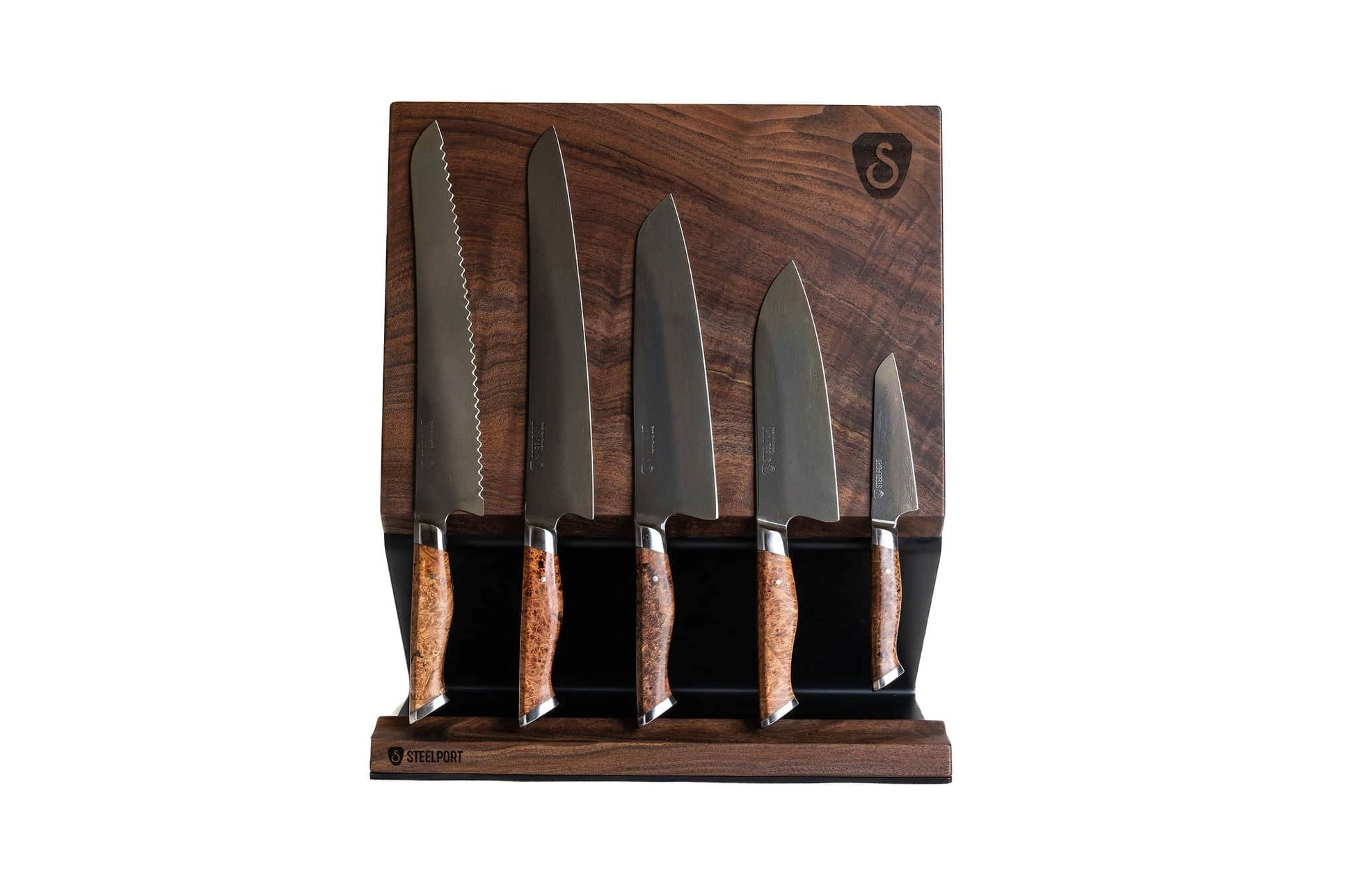 STEELPORT Knife Block with knives, front view